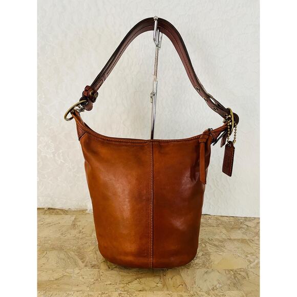 COACH F14422 Bleecker saddle Duffle Bucket shoulder bag convertible crossbody